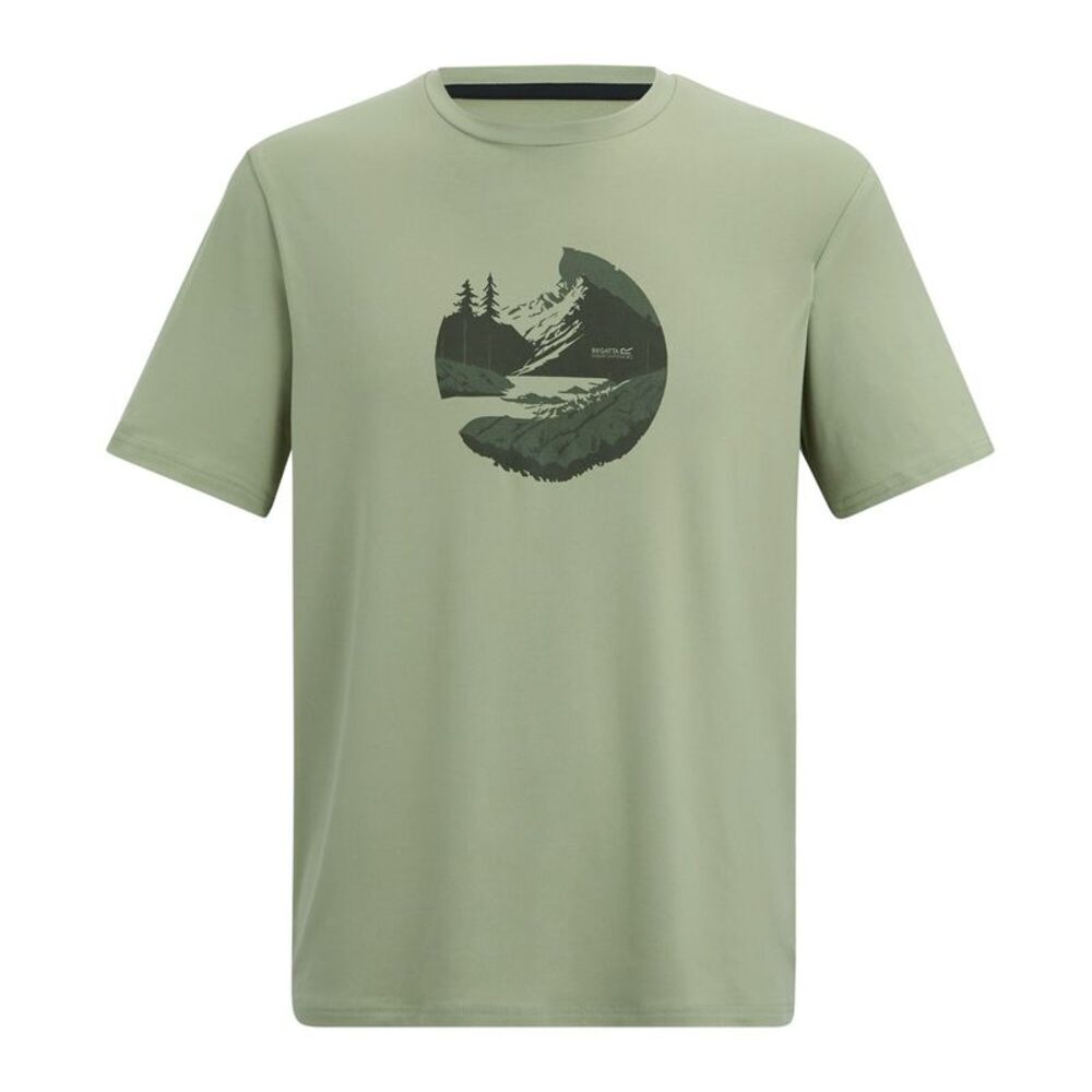 Regatta Mens Fingal Sunset Stretch T-Shirt / Light Sage